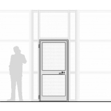 MPA90P richiedi preventivo Porta in alluminio e policarbonato inserita nel pannello- cm 90x210h