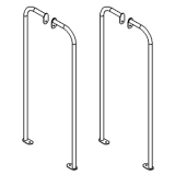 MD-CRMM richiedi preventivo Maniglioni per separè CLIPPER ROLLER (Kit 4 pezzi)