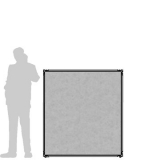 CL13.13F richiedi preventivo Pannello divisorio CLIPPER "feltro" - cm 130x130h