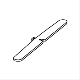 MABA03-50 richiedi preventivo Base dritta MACRO - cm 50x6 rastremata con 2 fori