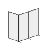 MK3-300P richiedi preventivo KIT MACRO cm.300x200h (n.3.pannelli cm. 100x200h) con 4 basi dritte rastremate