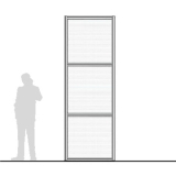 M10.30P-T2 richiedi preventivo Pannello divisorio MACRO "alveolare" con doppia traversa - cm 100x300h