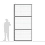 M15.30P-T2 richiedi preventivo Pannello divisorio MACRO "alveolare" con doppia traversa - cm 150x300h