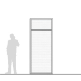M10.25P-T1 richiedi preventivo Pannello divisorio MACRO "alveolare" con traversa - cm 100x250h