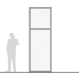 M10.30P-T1 richiedi preventivo Pannello divisorio MACRO "alveolare" con traversa - cm 100x300h
