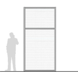 M15.30P-T1 richiedi preventivo Pannello divisorio MACRO "alveolare" con traversa - cm 150x300h