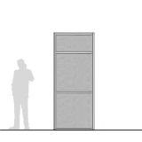 M10.25F-T2 richiedi preventivo Pannello divisorio MACRO "feltro" con doppia traversa - cm 100x250h