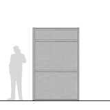 M15.25F-T2 richiedi preventivo Pannello divisorio MACRO "feltro" con doppia traversa - cm 150x250h