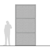 M15.30F-T2 richiedi preventivo Pannello divisorio MACRO "feltro" con doppia traversa - cm 150x300h