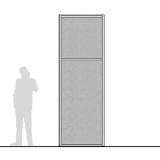 M10.30F-T1 richiedi preventivo Pannello divisorio MACRO "feltro" con traversa - cm 100x300h
