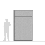 M15.25F-T1 richiedi preventivo Pannello divisorio MACRO "feltro" con traversa - cm 150x250h