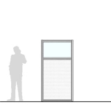 M10.20IP richiedi preventivo Pannello divisorio MACRO "finestrato alveolare" - cm 100x200h