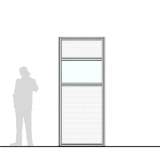 M10.25IP richiedi preventivo Pannello divisorio MACRO "finestrato alveolare" - cm 100x250h