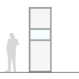 M10.30IP richiedi preventivo Pannello divisorio MACRO "finestrato alveolare" - cm 100x300h