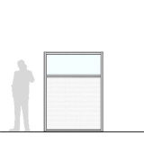 M15.20IP richiedi preventivo Pannello divisorio MACRO "finestrato alveolare" - cm 150x200h