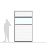 M15.25IP richiedi preventivo Pannello divisorio MACRO "finestrato alveolare" - cm 150x250h