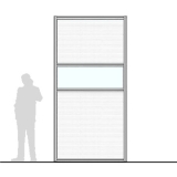 M15.30IP richiedi preventivo Pannello divisorio MACRO "finestrato alveolare" - cm 150x300h