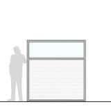 M20.20IP richiedi preventivo Pannello divisorio MACRO "finestrato alveolare" - cm 200x200h