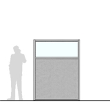 M15.20IF richiedi preventivo Pannello divisorio MACRO "finestrato feltro" - cm 150x200h