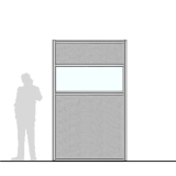 M15.25IF richiedi preventivo Pannello divisorio MACRO "finestrato feltro" - cm 150x250h