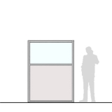 M15.20IL richiedi preventivo Pannello divisorio MACRO "finestrato laminato" - cm 150x200h