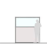 M20.20IL richiedi preventivo Pannello divisorio MACRO "finestrato laminato" - cm 200x200h