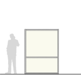 M15.20L richiedi preventivo Pannello divisorio MACRO "laminato" con traversa aggiuntiva - cm 150x200h