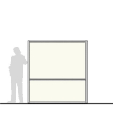 M20.20NC richiedi preventivo Pannello divisorio MACRO "nobilitato" (CAM) con traversa aggiuntiva - cm 200x200h