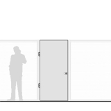 PM90L richiedi preventivo Porta in multistrato bilaminato con cerniere - cm 90x200h