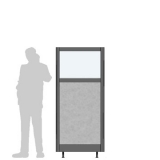 X08.18IF richiedi preventivo Pannello divisorio XILOX "finestrato feltro" - cm 80x180h