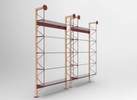 LIBRERIA A PARETE STRATOS DUE MODULI