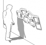 LIBRERIA A PARETE dellla linea ARTDESIGN cod. ES-DEDALO-PO3