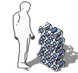 PORTA BOTTIGLIE ACQUA 3 MODULI ES-H2O