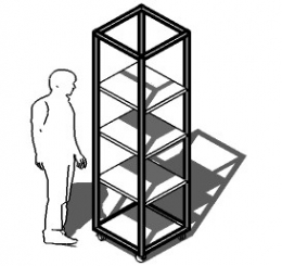 Espositore a colonna autoportante della linea ARGURION cod. ES-AREA1