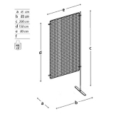 Pannello espositivo EXPO'  "griglia aggiuntiva" con base diritta.MD-EXGD1