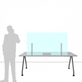 Schermo divisorio ONDESK FRONT OFFICE per front office - cm 135x75h