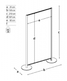 Pannello espositivo ALA lastra in forex con basi tonde.MD  