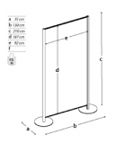 Pannello espositivo ALA lastra in policarbonato trasparente.MD  