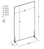 Pannello espositivo modulare CLIPPER "laminato" - cm 130x200h.MD