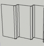 Pannello espositivo, cm 125x250h