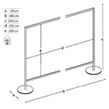 Pannello espositivo MACRO "alveolare" - cm 300x250h.MD 