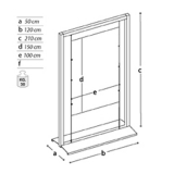 Pann. espositivo SIDEROS'  "lastra composita" con cavetti e morsetti.MD-PN12CD