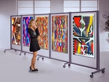 Pannello espositivo su ruote ALA ROLLER