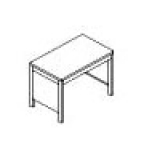 MD-FSD10 richiedi preventivo Scrivania pannellata con struttura metallica cm 100.