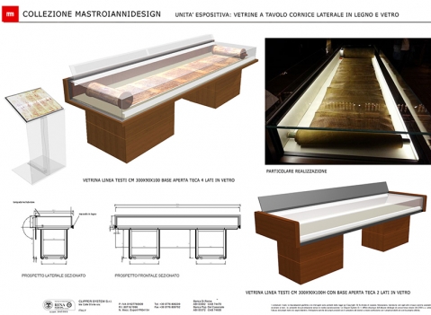 Vetrine espositive per musei linea Theca